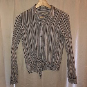 Madewell Button Up, Tie-Front Shirt